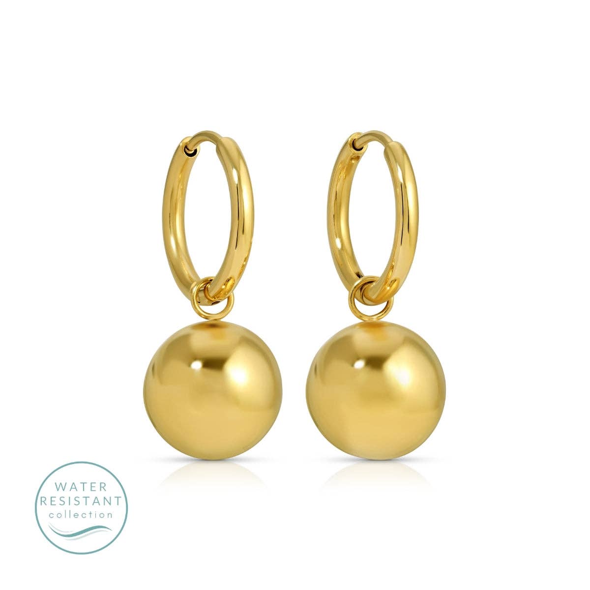 Large Bead Huggies, Water-Resistant: Gold
