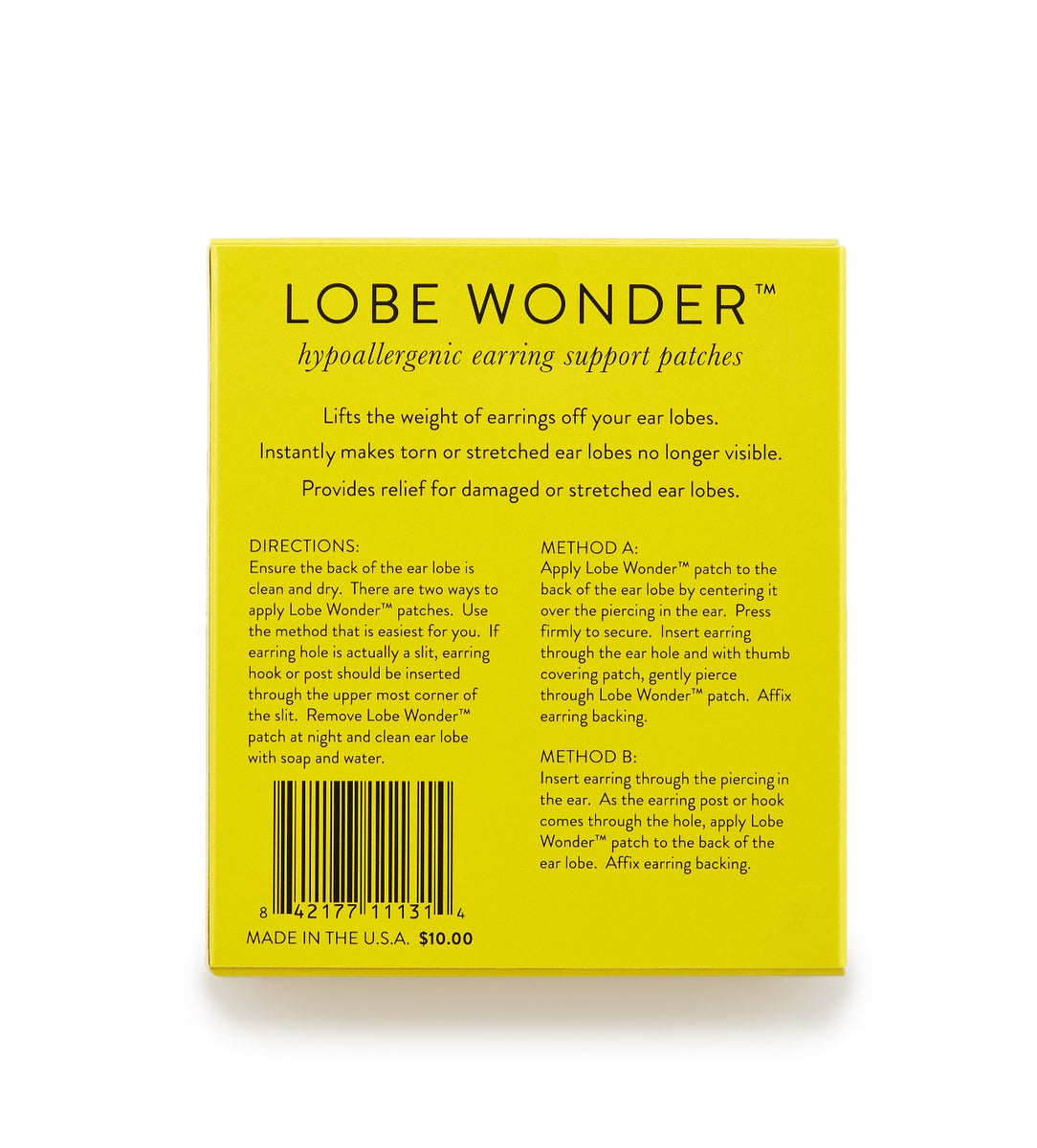 LOBE WONDER (Earring Support Patches for Damaged; Stretched; and Torn  Earlobes)