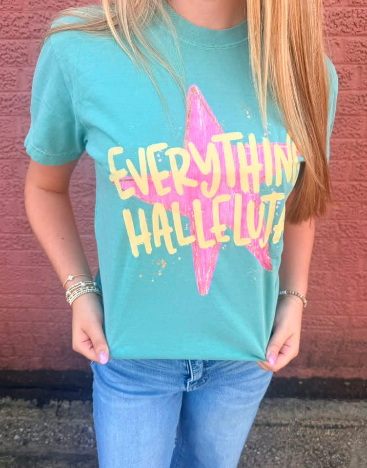 Everything, Hallelujah Tee (Seafoam):