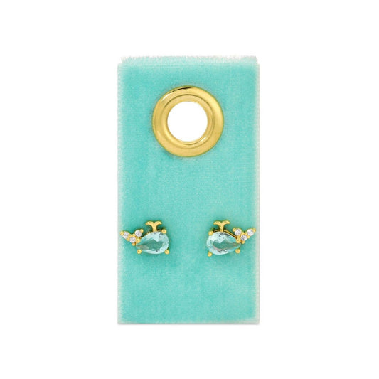 Whale Studs on Velvet