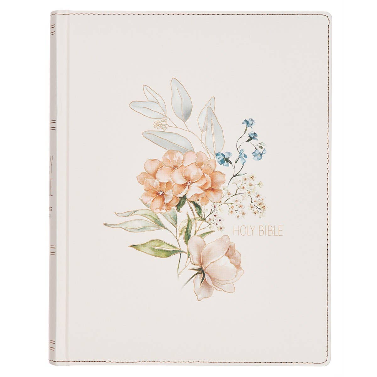 KJV Note-taking Bible LP Faux Leather HC, White Floral