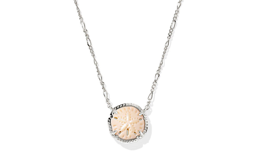 Sand Dollar Short Pendant Necklace Mother Of Pearl