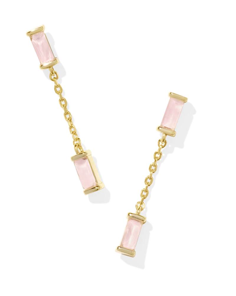 Juliette Drop Earring Pink Crystal
