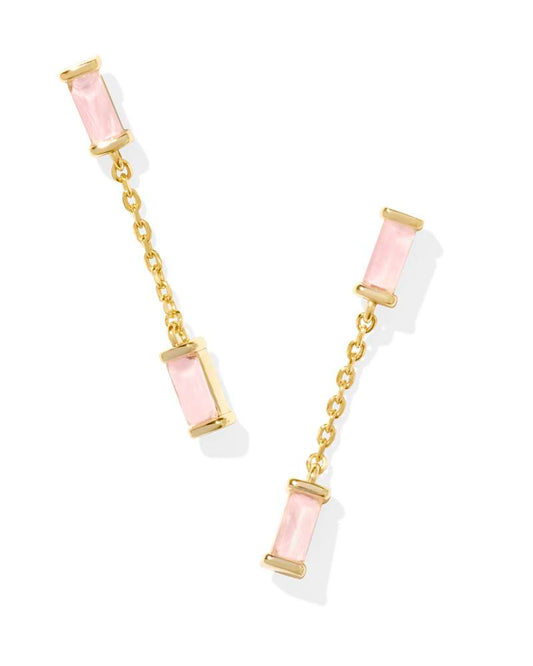 Juliette Drop Earring Pink Crystal