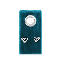 Load image into Gallery viewer, Free Form Heart Studs on Velvet Gift Tag: Gold
