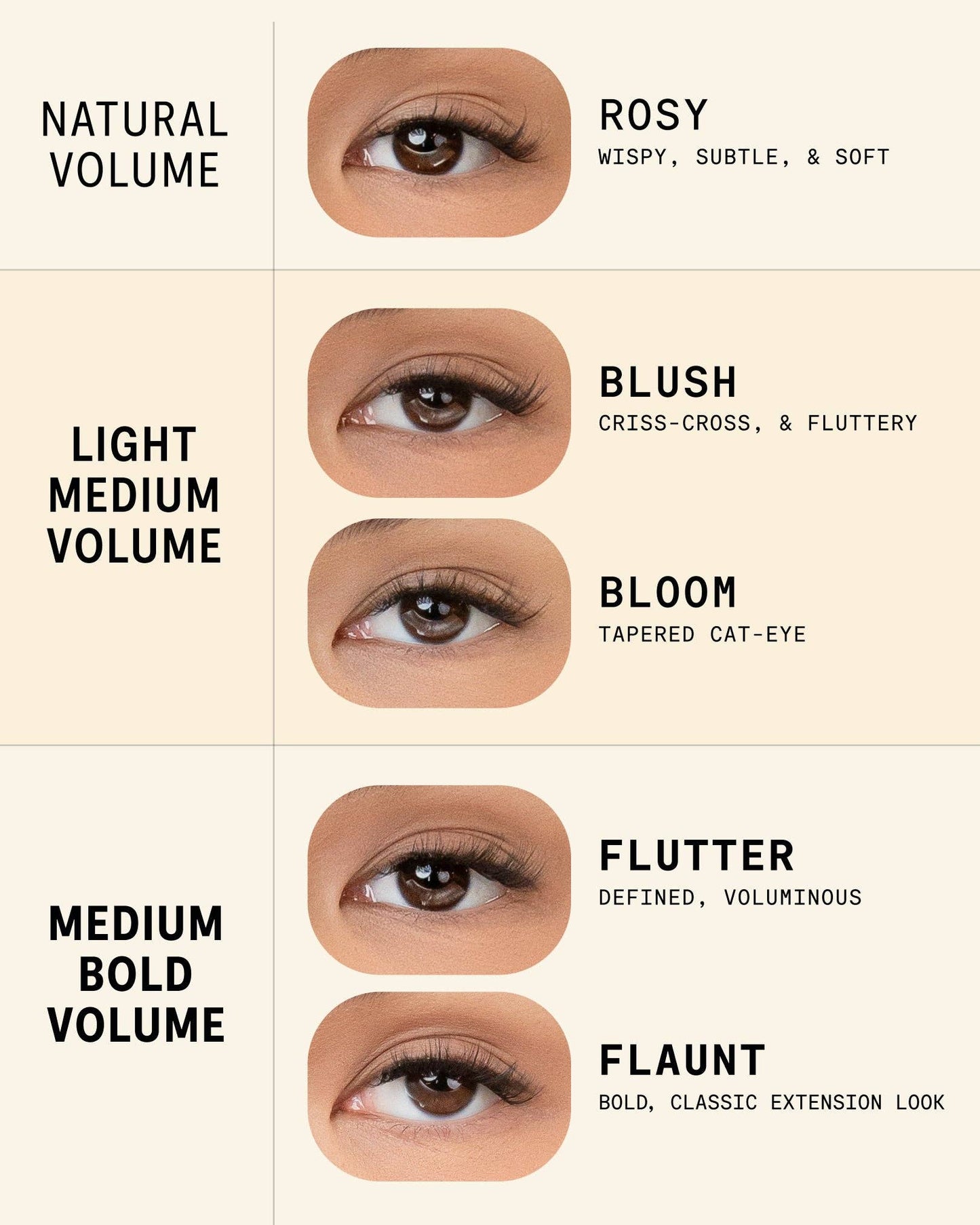 Rosy | Pop-On Lashes: Single Size Clusters: Rosy 8mm