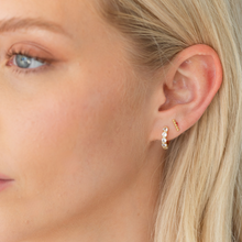 Load image into Gallery viewer, Dot Bar Stud On Velvet Gift Tag: Gold
