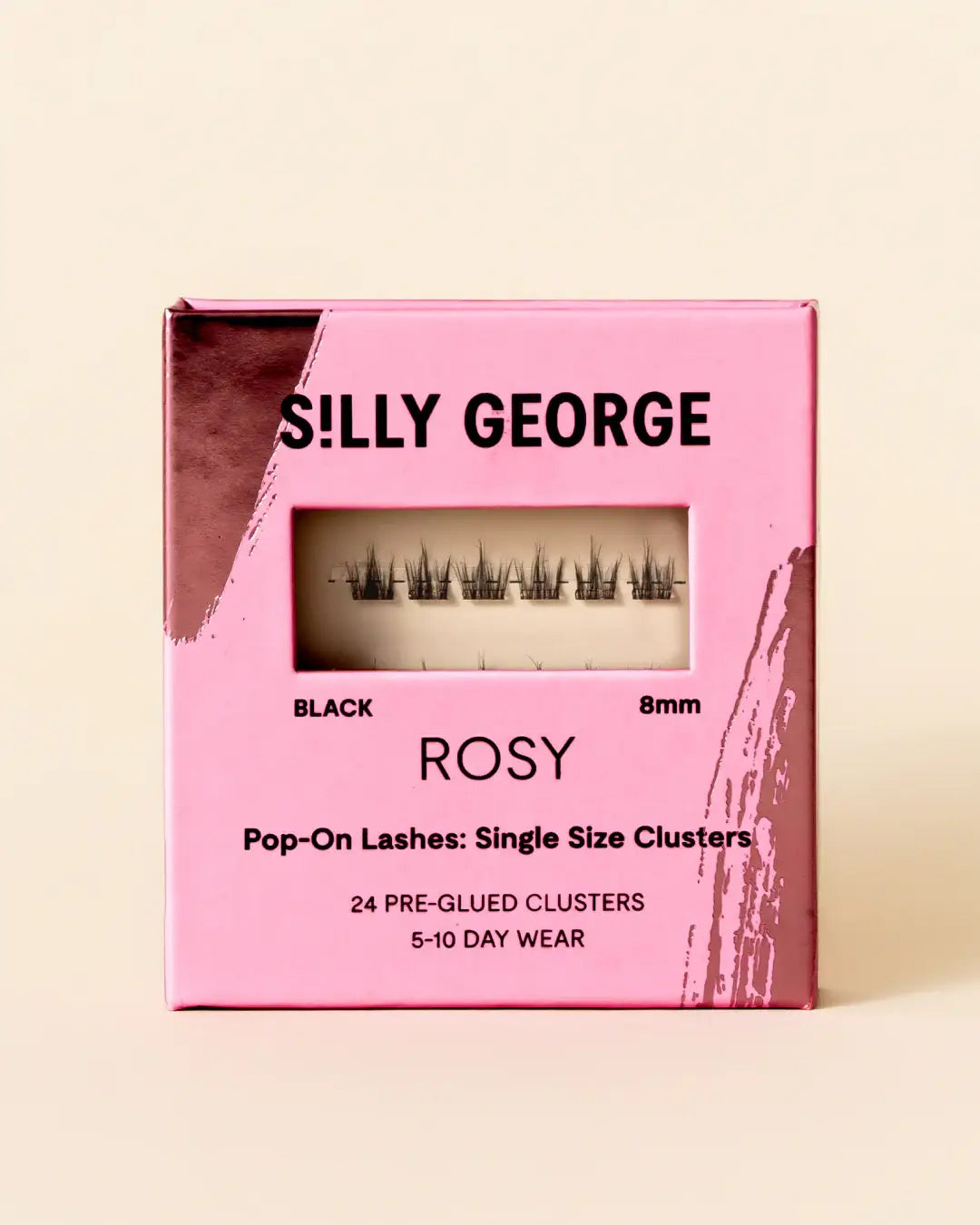 Rosy | Pop-On Lashes: Single Size Clusters: Rosy 8mm