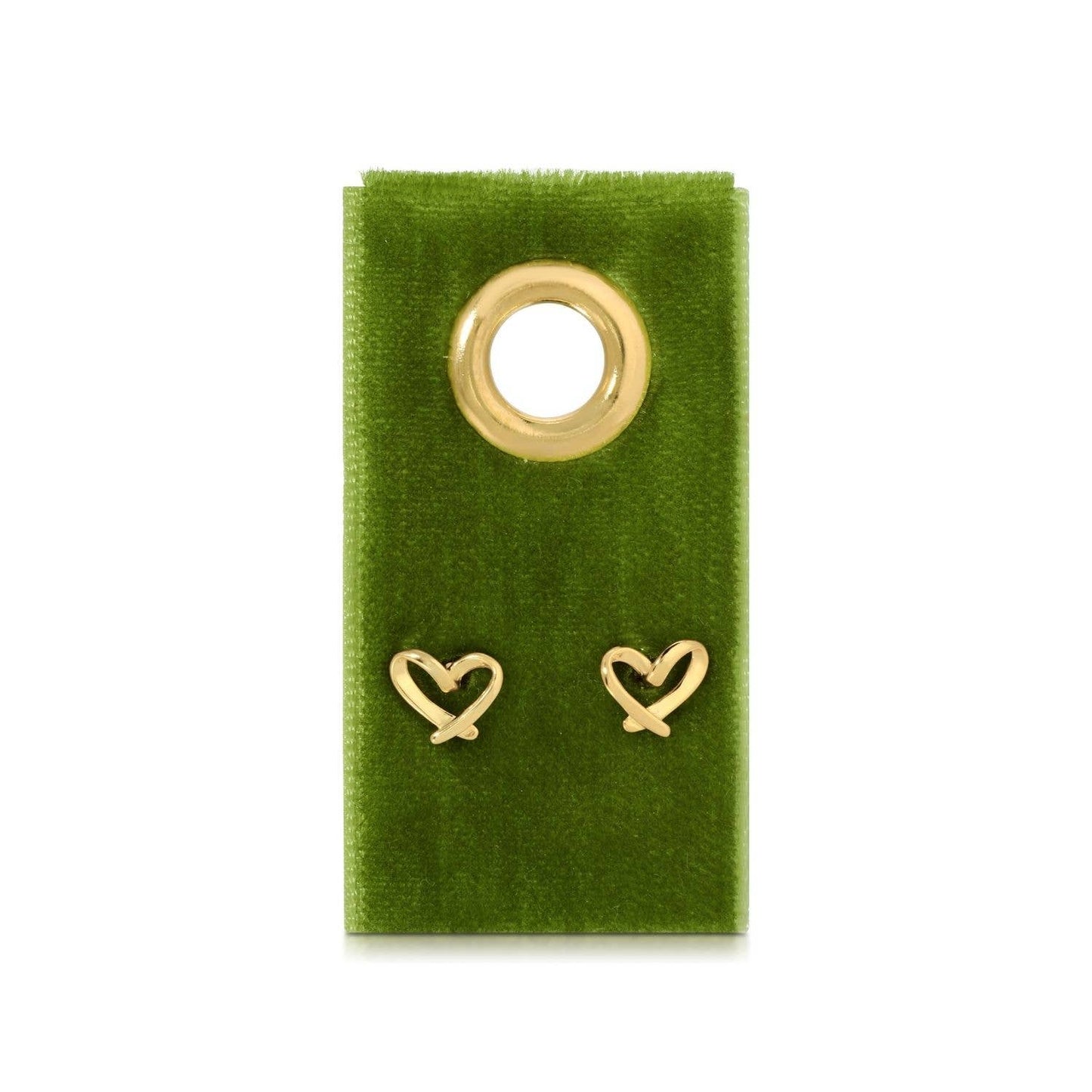 Free Form Heart Studs in Velvet Tag