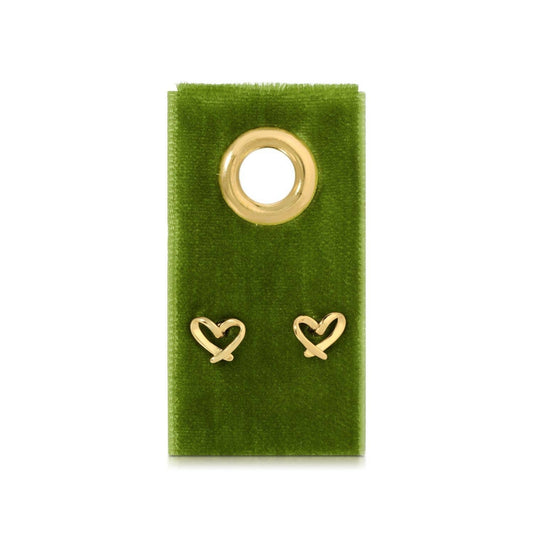 Free Form Heart Studs in Velvet Tag