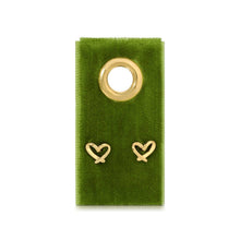 Load image into Gallery viewer, Free Form Heart Studs in Velvet Tag
