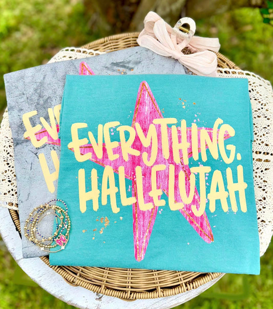 Everything, Hallelujah Tee (Seafoam):
