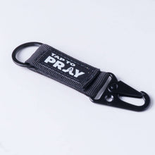 Load image into Gallery viewer, Tap To Pray® Tactical Carabiner Keychain: Black
