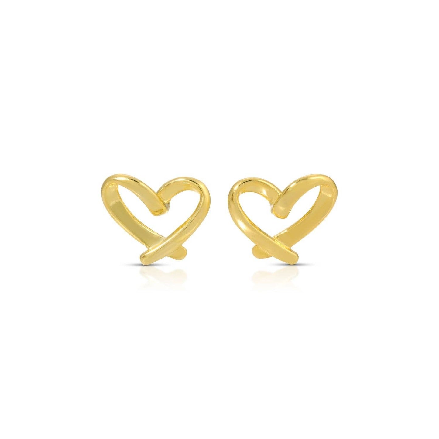 Free Form Heart Studs in Velvet Tag