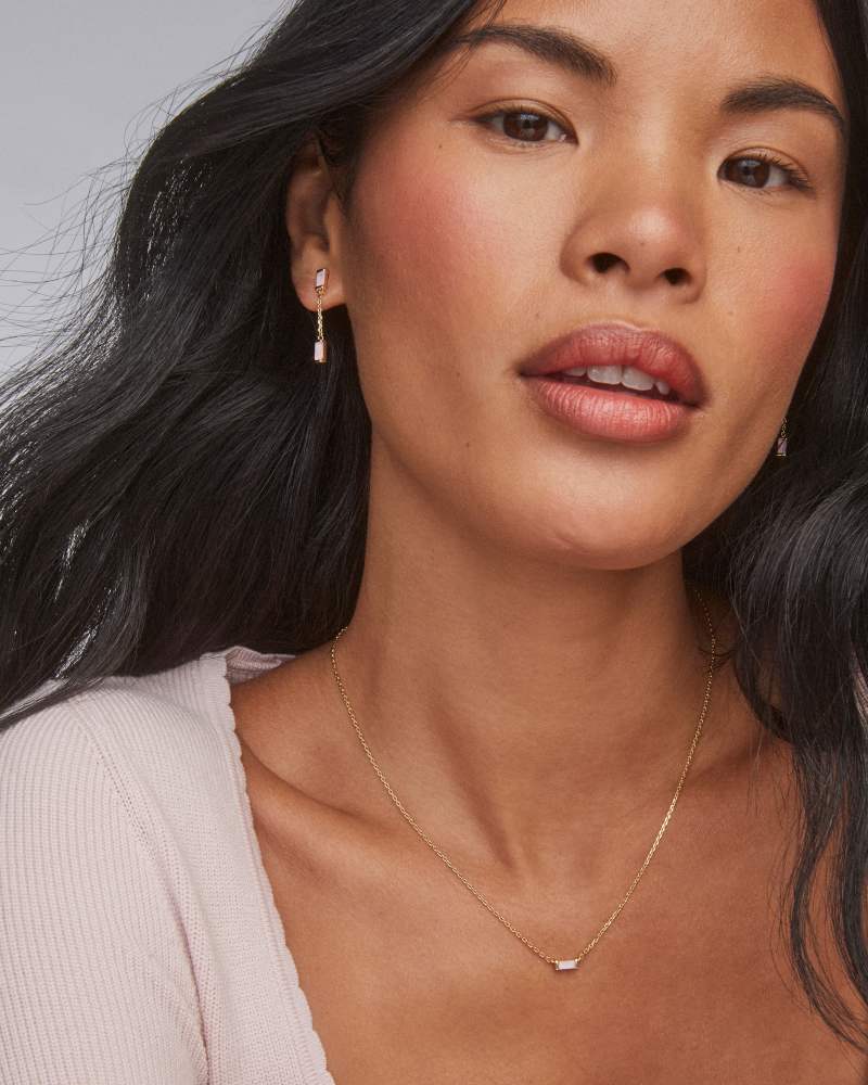 Juliette Drop Earring Pink Crystal