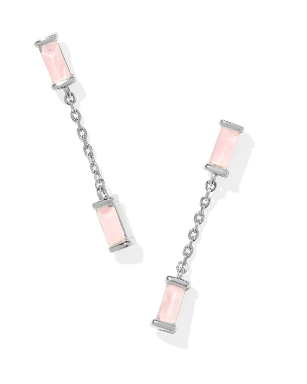 Juliette Drop Earring Pink Crystal