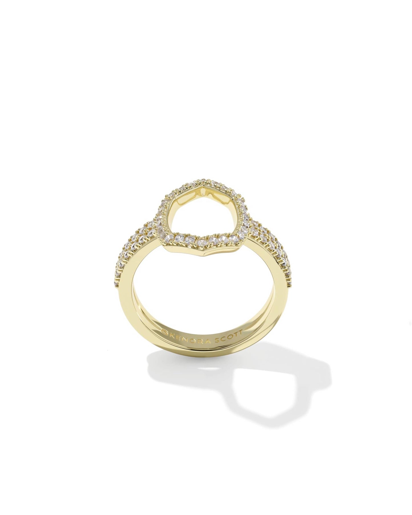 Kendra Scott Daphne Pave Gold Cocktail Ring