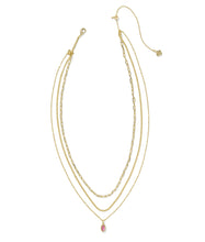 Load image into Gallery viewer, Mini Elisa Triple Strand Necklace Gold Azalea Illusion
