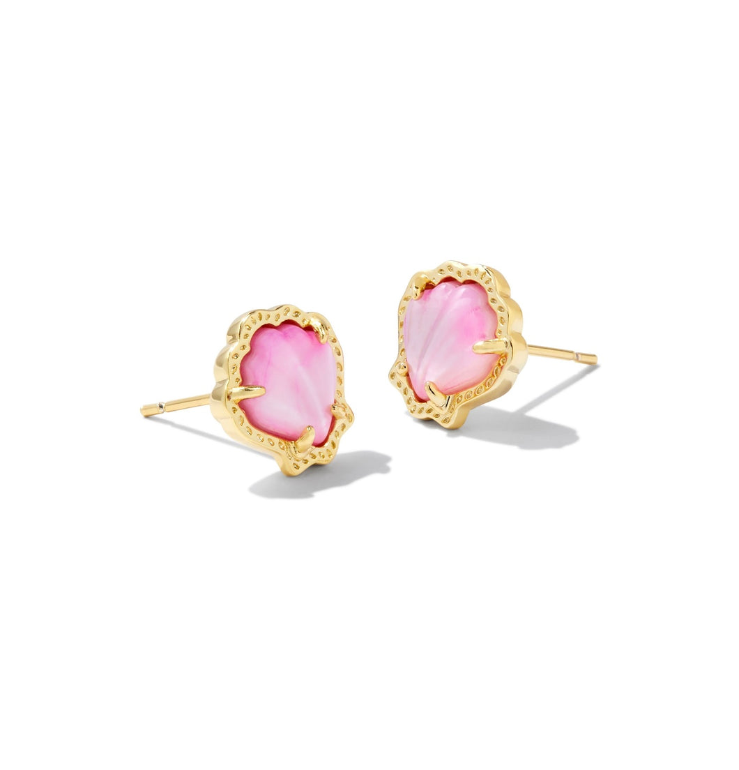 Brynne Shell Stud Earrings Blush Ivory Mother Of Pearl