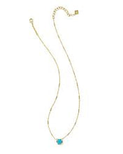 Load image into Gallery viewer, Mabel Pendant Necklace Gold Bronzed Veined Turquoise
