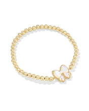 Load image into Gallery viewer, Haley Bow Stretch Bracelet Gold Ivory Mother Of Pearl
