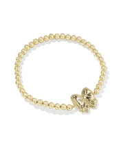 Load image into Gallery viewer, Haley Bow Stretch Bracelet Gold Ivory Mother Of Pearl
