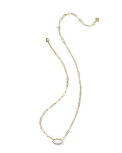 Load image into Gallery viewer, Elisa Enamel Frame Paperclip Necklace Gold
