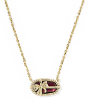 Load image into Gallery viewer, Elisa Bow Gold Short Pendant Necklace

