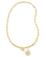 Load image into Gallery viewer, Brielle Convertible Medallion Chain Necklace in Gold
