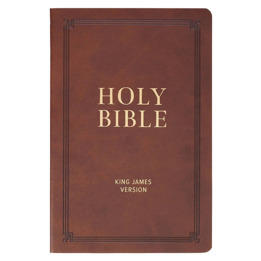 KJV Bible Gift Faux Leather, Brown