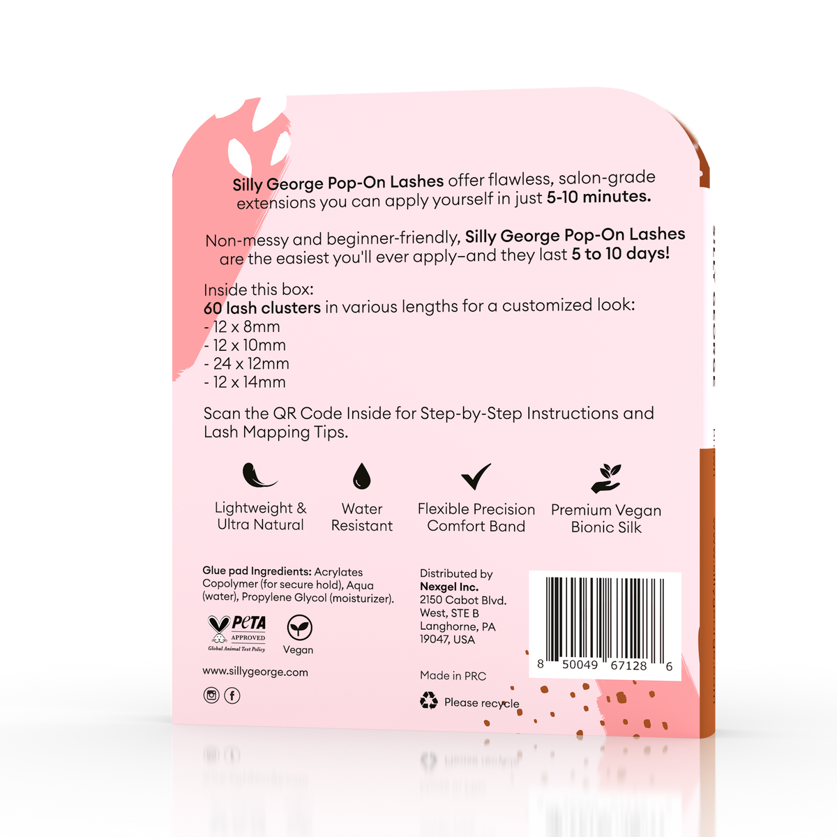 Pop-On Lashes™ - Rosy Light Brown