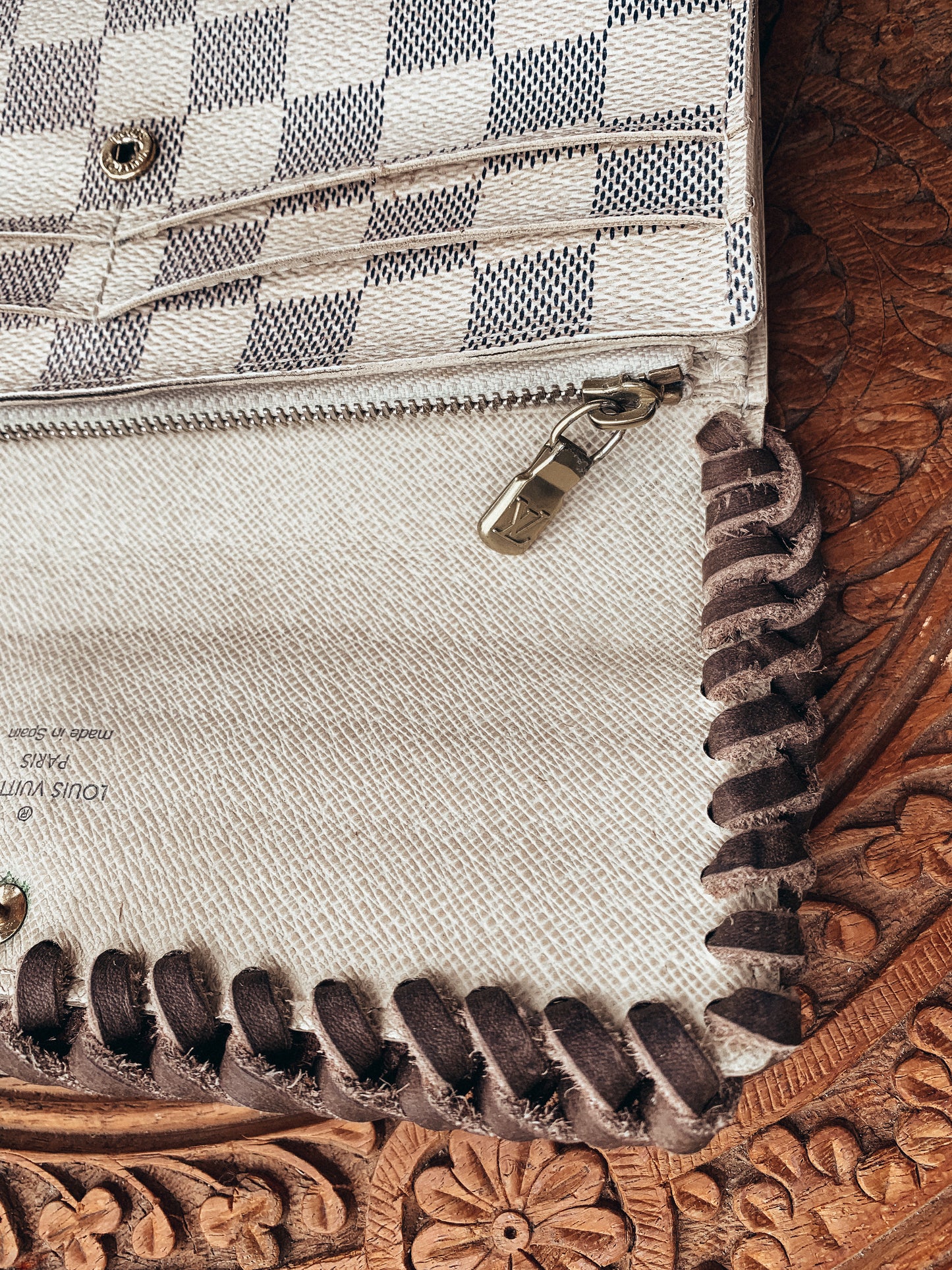 White Damier Wallet