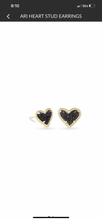 Load image into Gallery viewer, Ari Heart Stud Earrings Druzy
