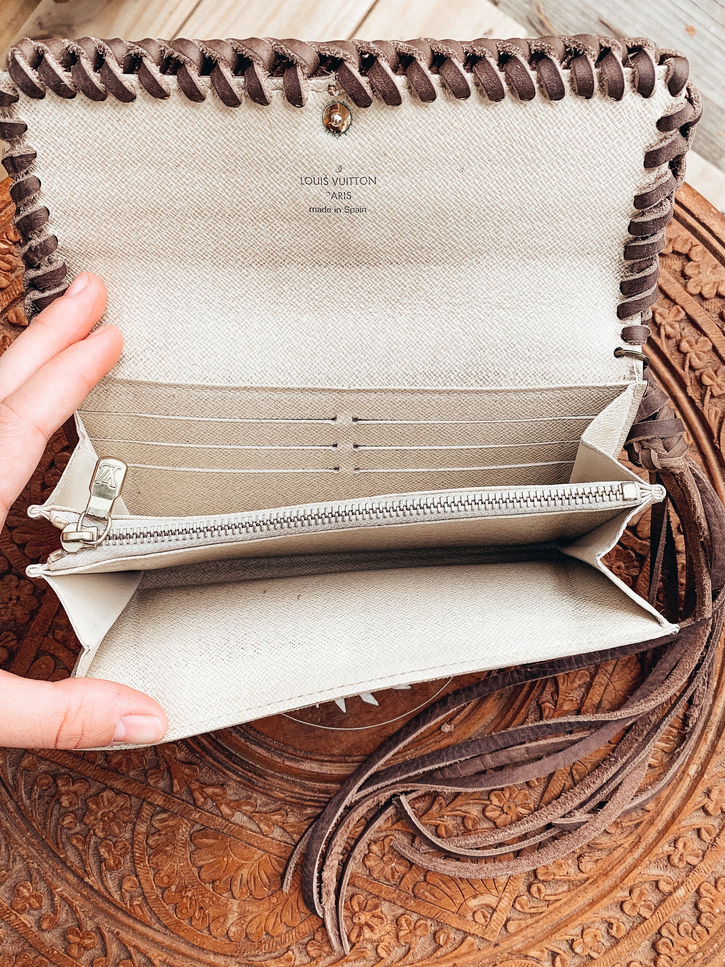 White Damier Wallet