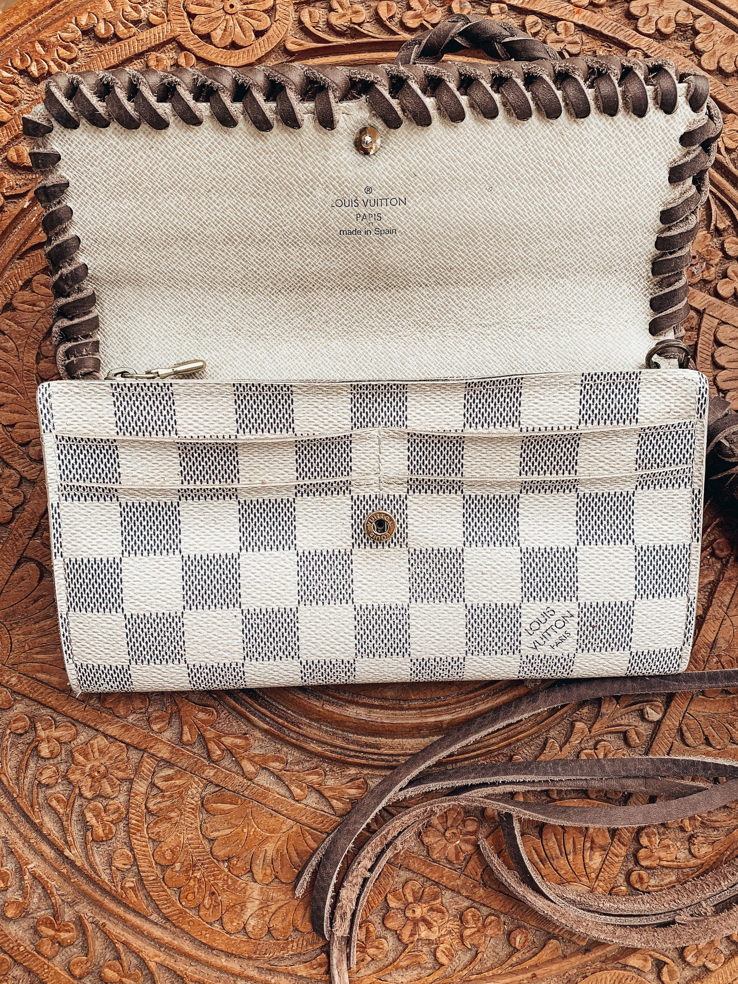 White Damier Wallet