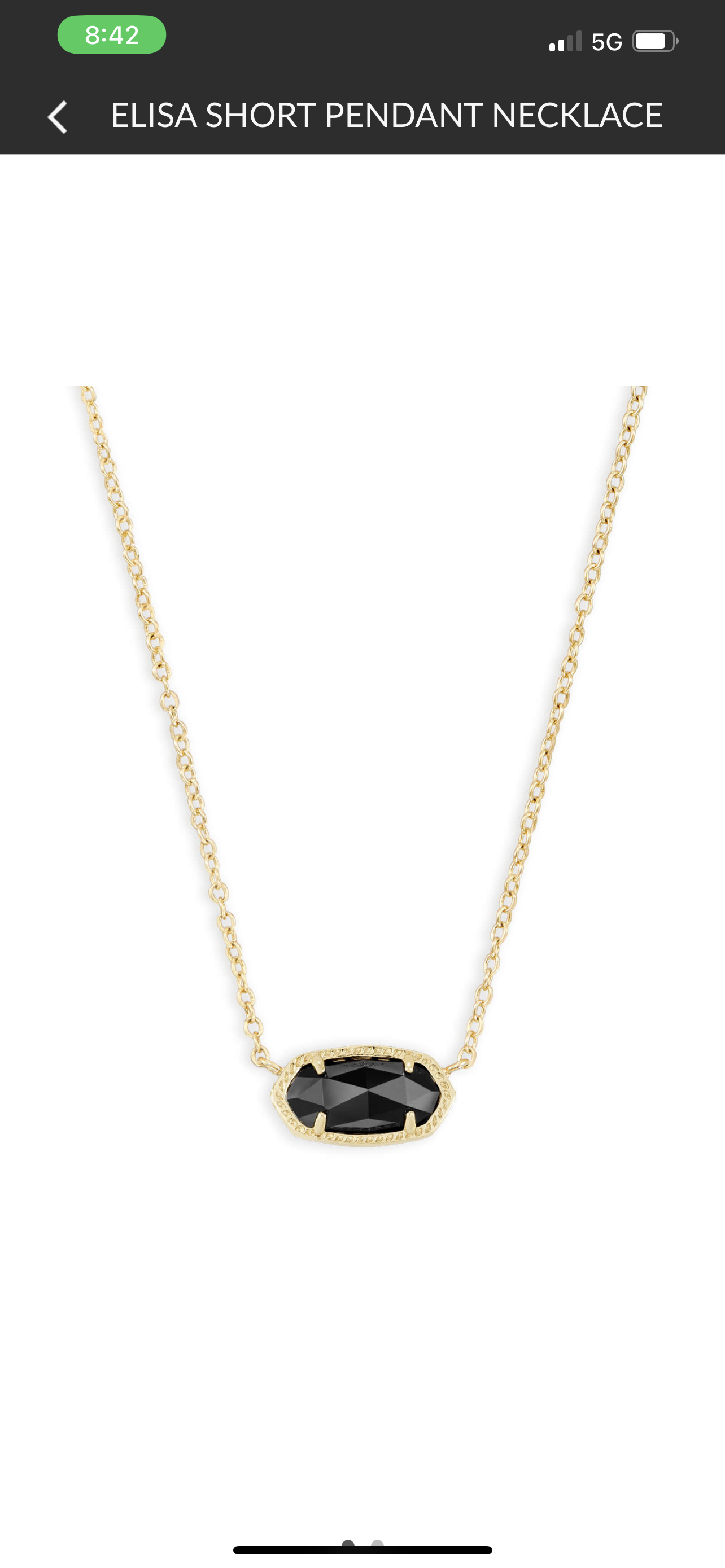 Elisa Short Pendant Necklace