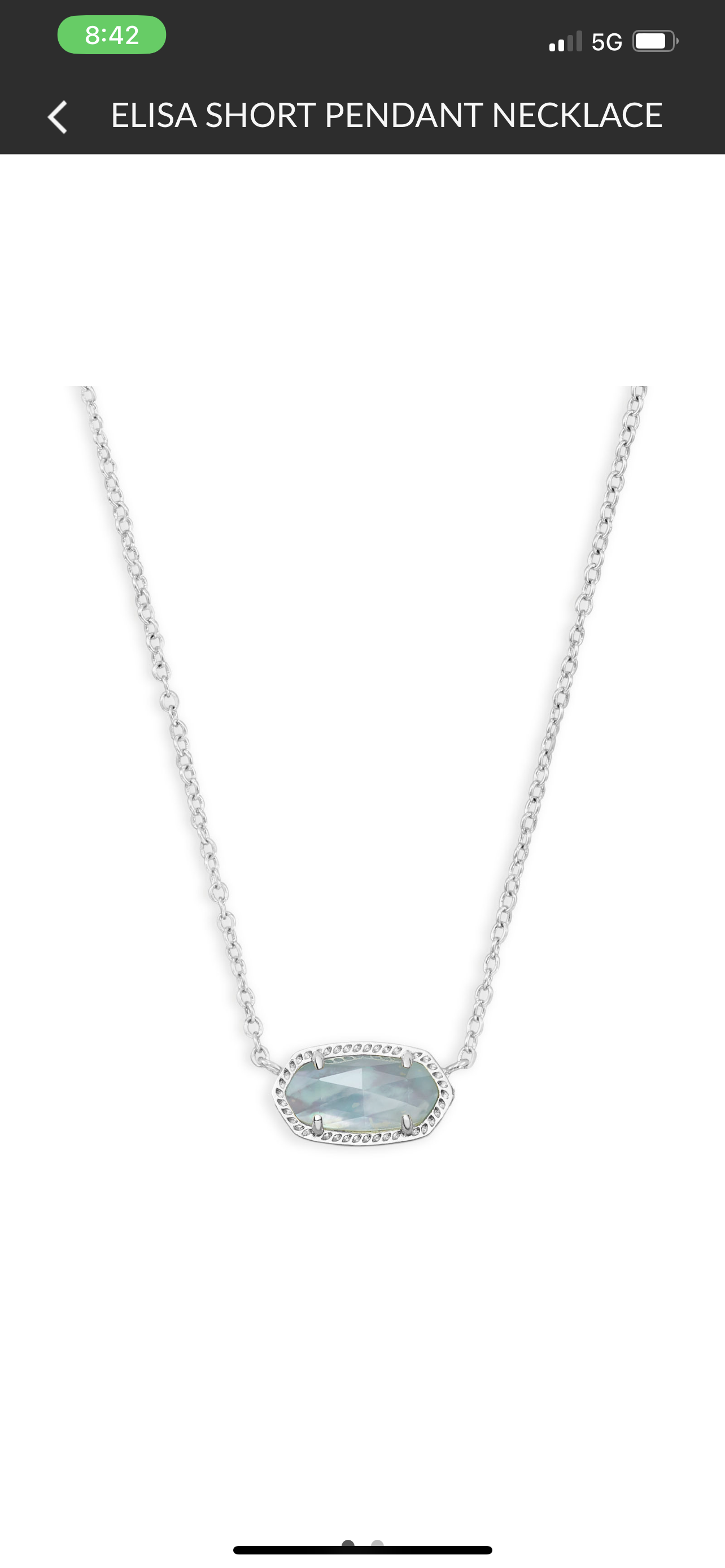 Elisa Short Pendant Necklace